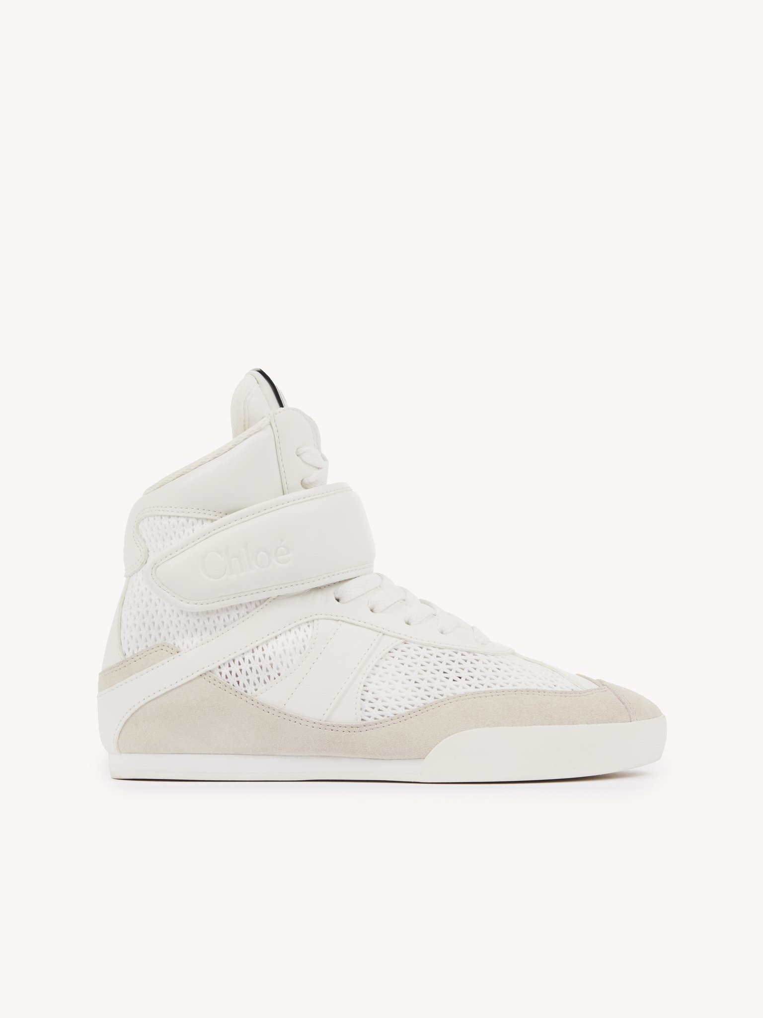 Chloé Kick high-top sneaker Mesh & calfskin
Cloudy Cream