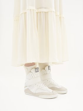 Chloé Kick high-top sneaker Mesh & calfskin
Cloudy Cream Back view of the product