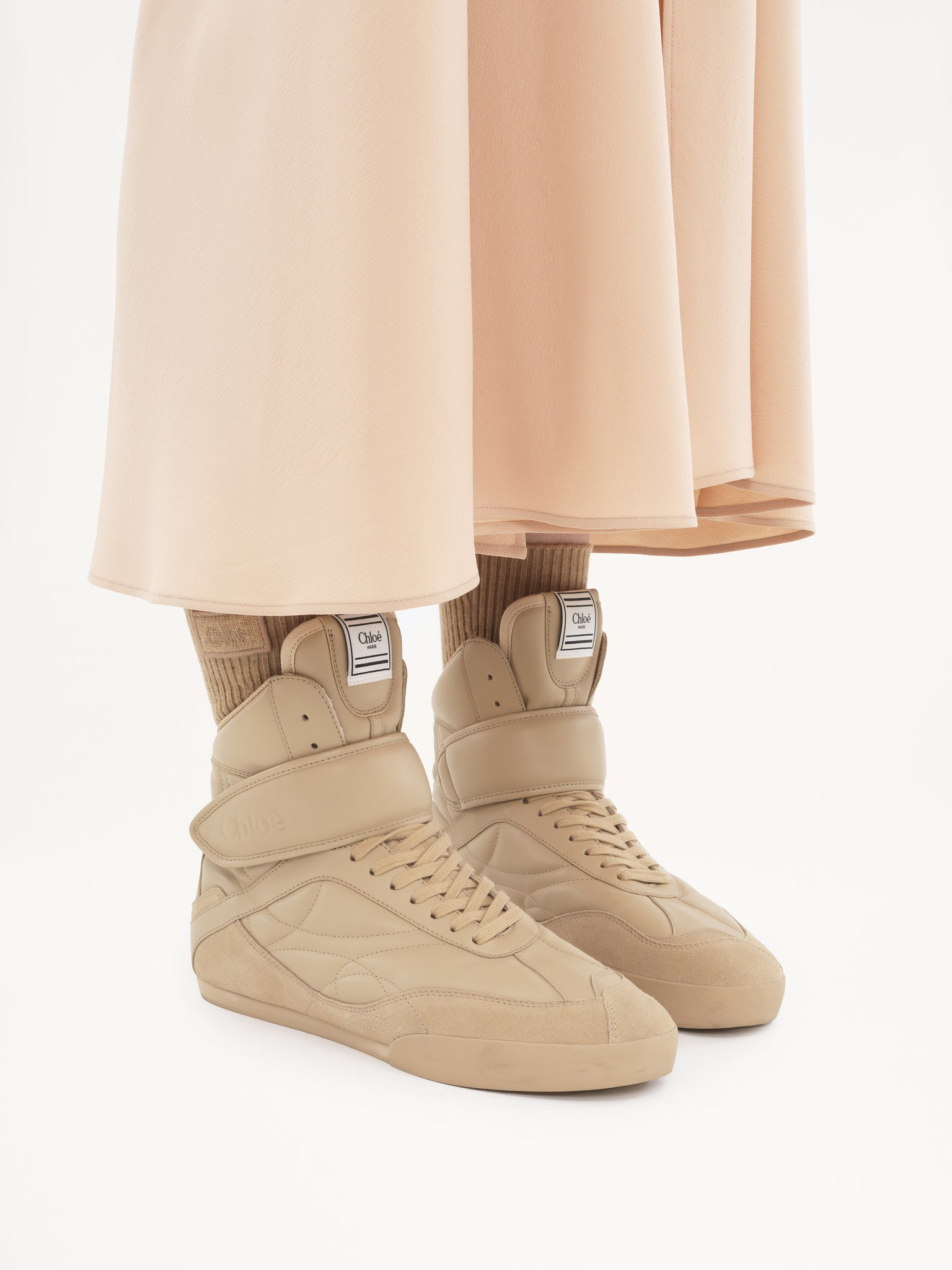 Chloé Kick high-top sneaker Calfskin
Pink Tea Back view of the product