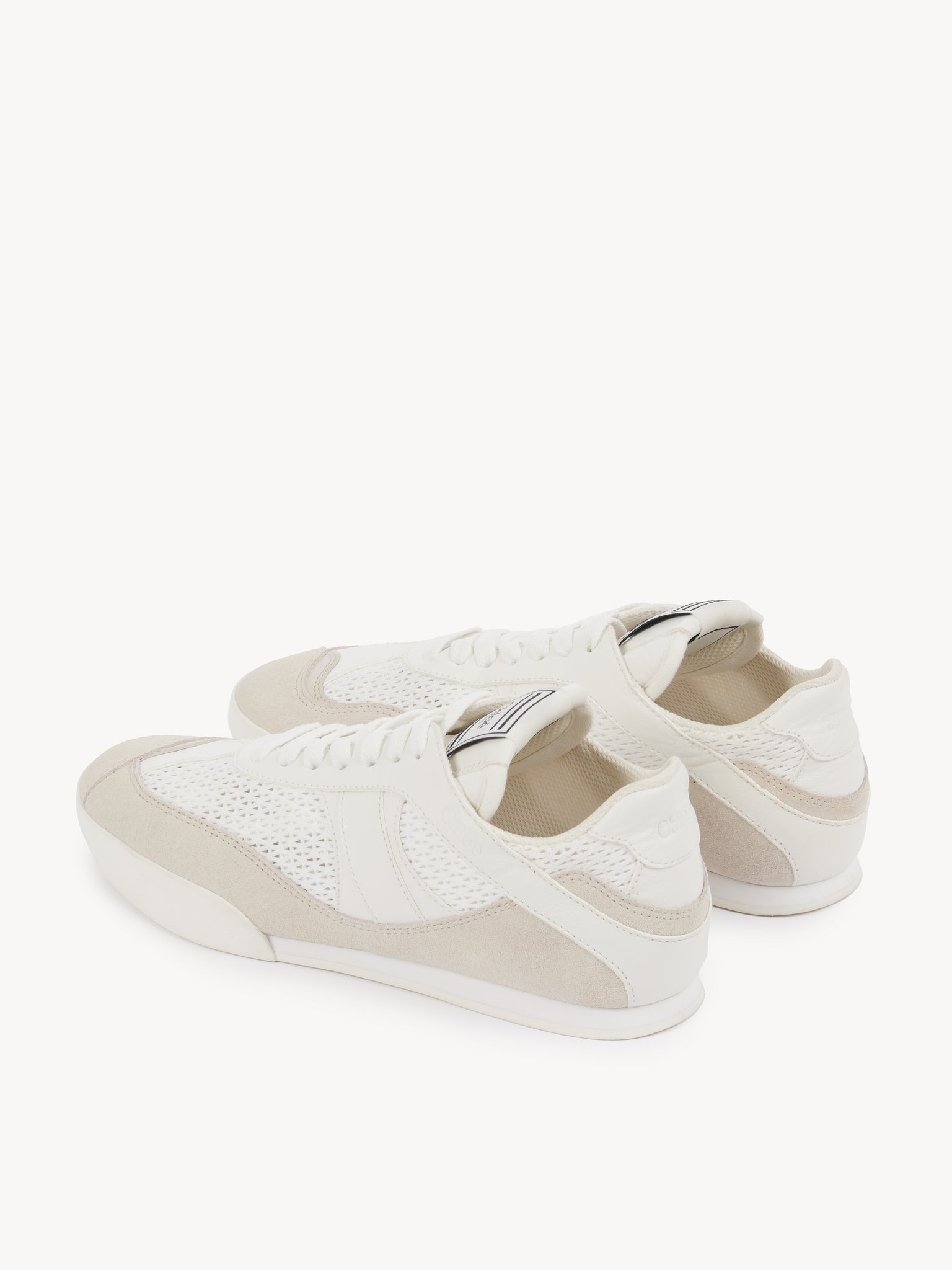 Chloé Kick sneaker Mesh & calfskin
Cloudy Cream Front view of the product being worn