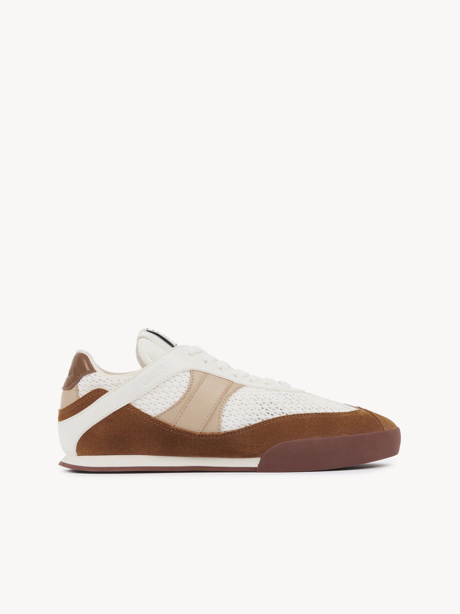 Chloé Kick sneaker Mesh & calfskin
Natural Brown