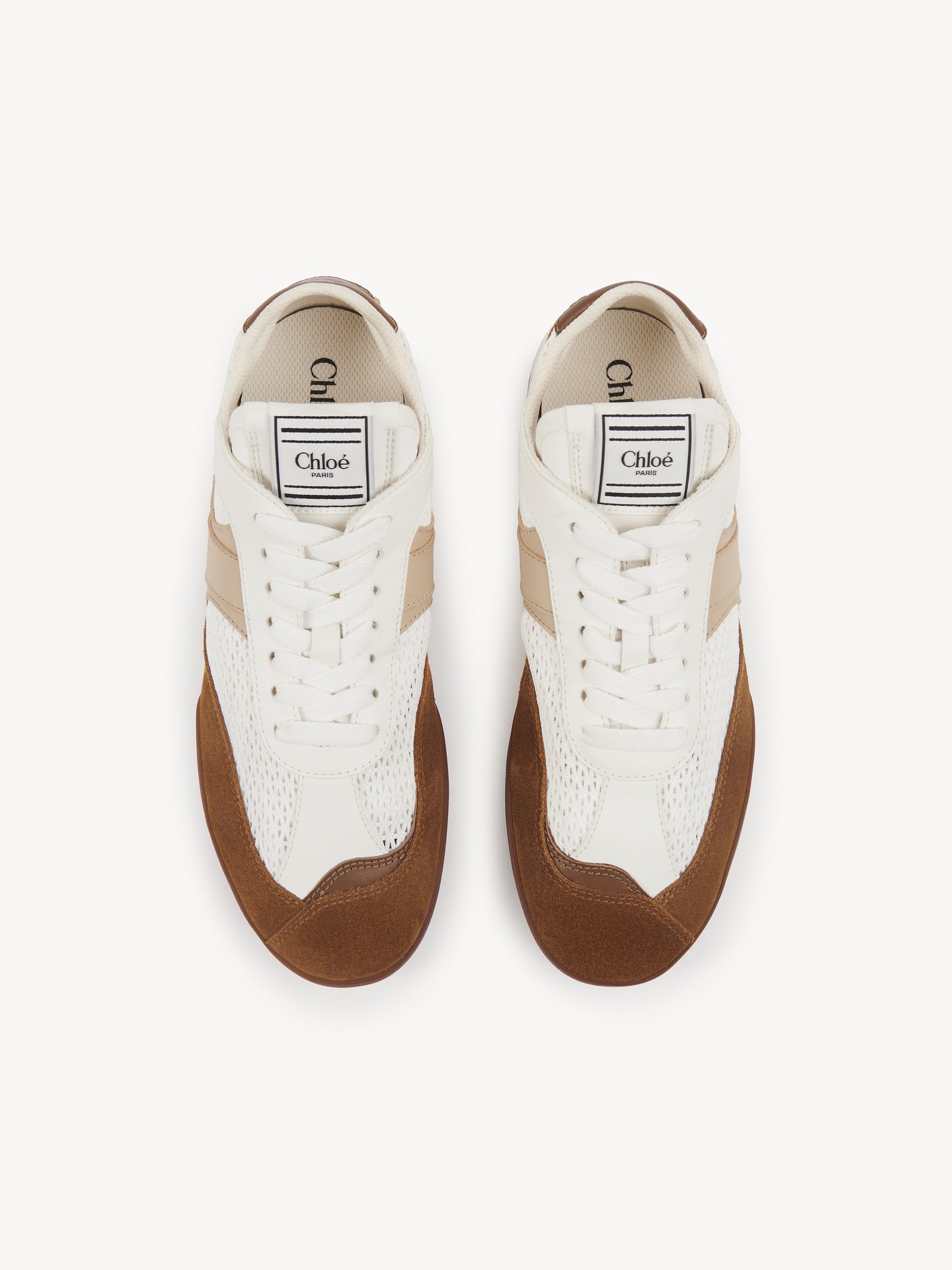 Chloé Kick sneaker Mesh & calfskin
Natural Brown Top view of the product