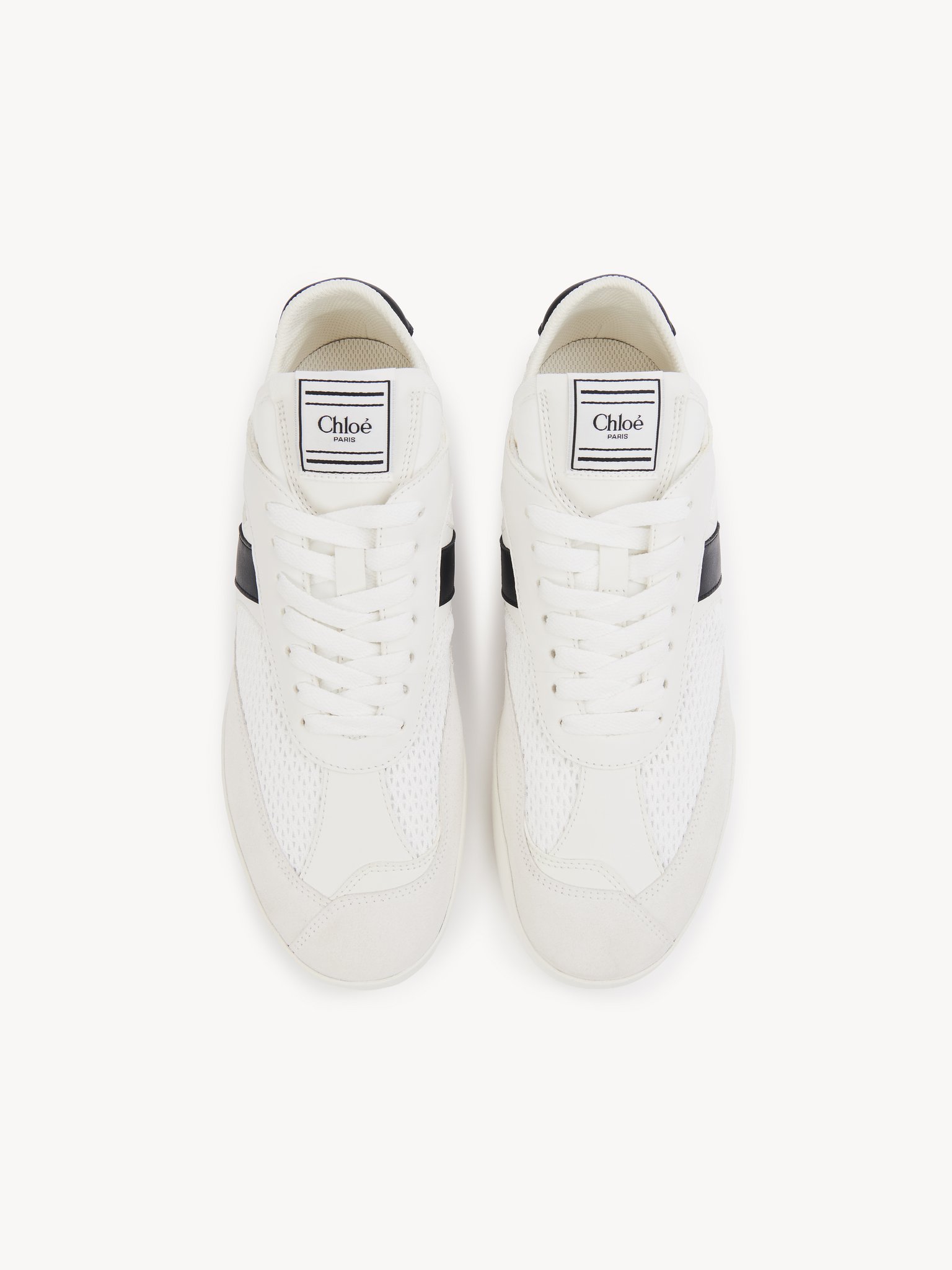 Chloé Kick sneaker Mesh & calfskin
White - Black Top view of the product