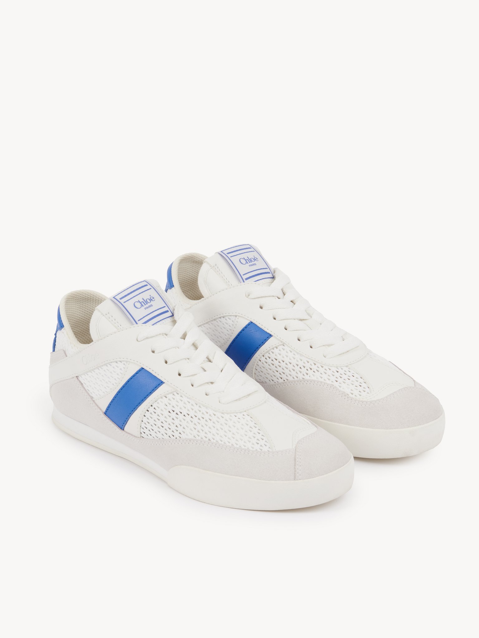 Chloé Kick sneaker Mesh & calfskin
White - Blue Product detail