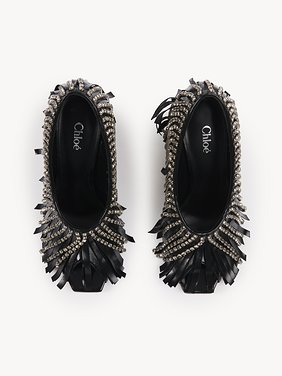 Mona pump Sheepskin & strass
Black Silver Top view of the product