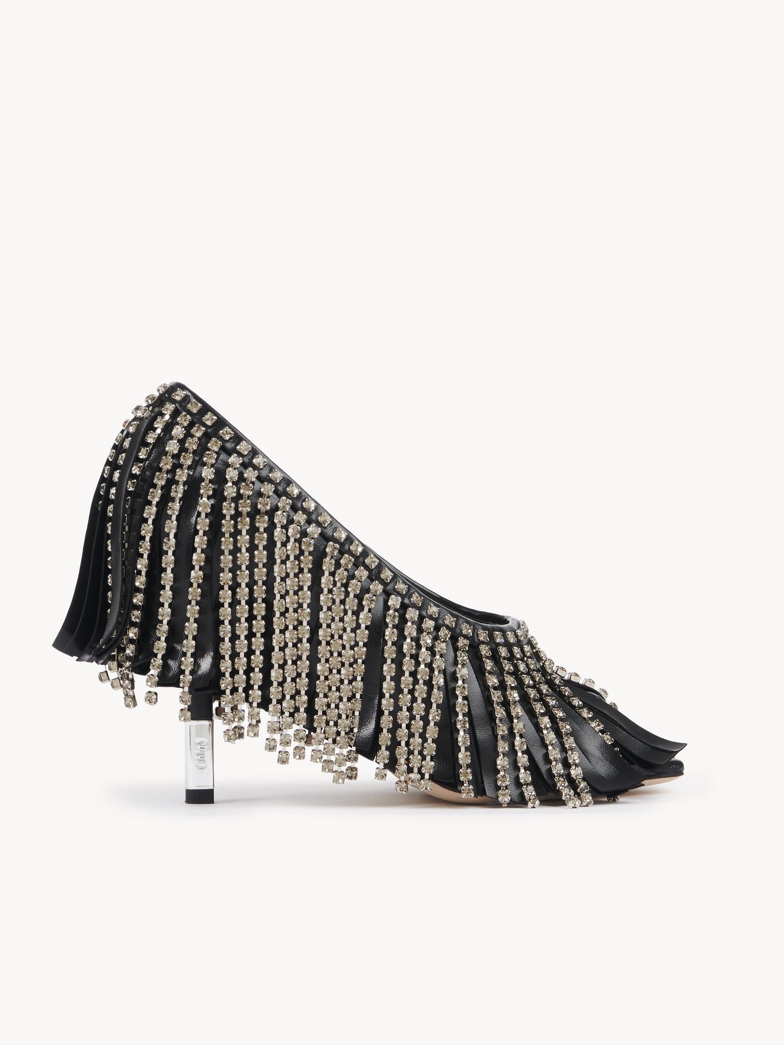 Mona pump Sheepskin & strass
Black Silver