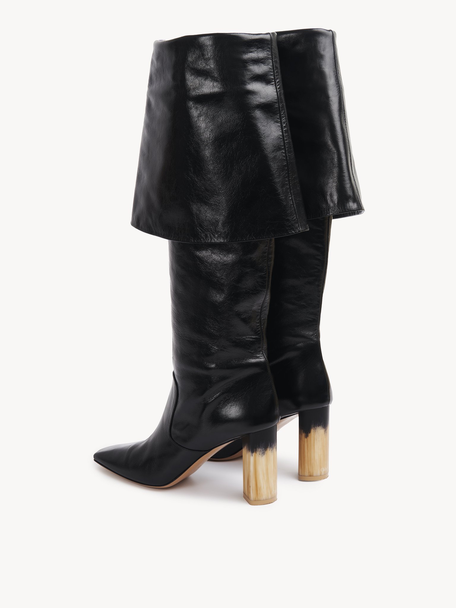 Georgia heeled boot Shiny calfskin
Black 