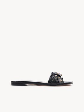 Mae slide Shiny calfskin
Black