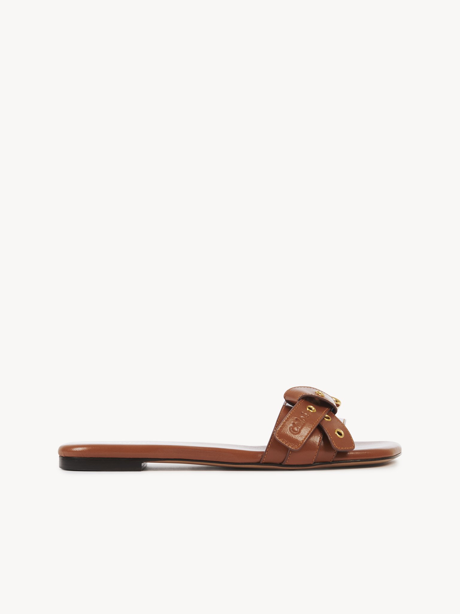 Mae slide Shiny calfskin
Clay Brown