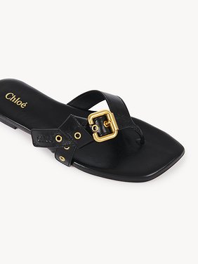 Mae sandal Shiny calfskin
Black Front view of the product being worn