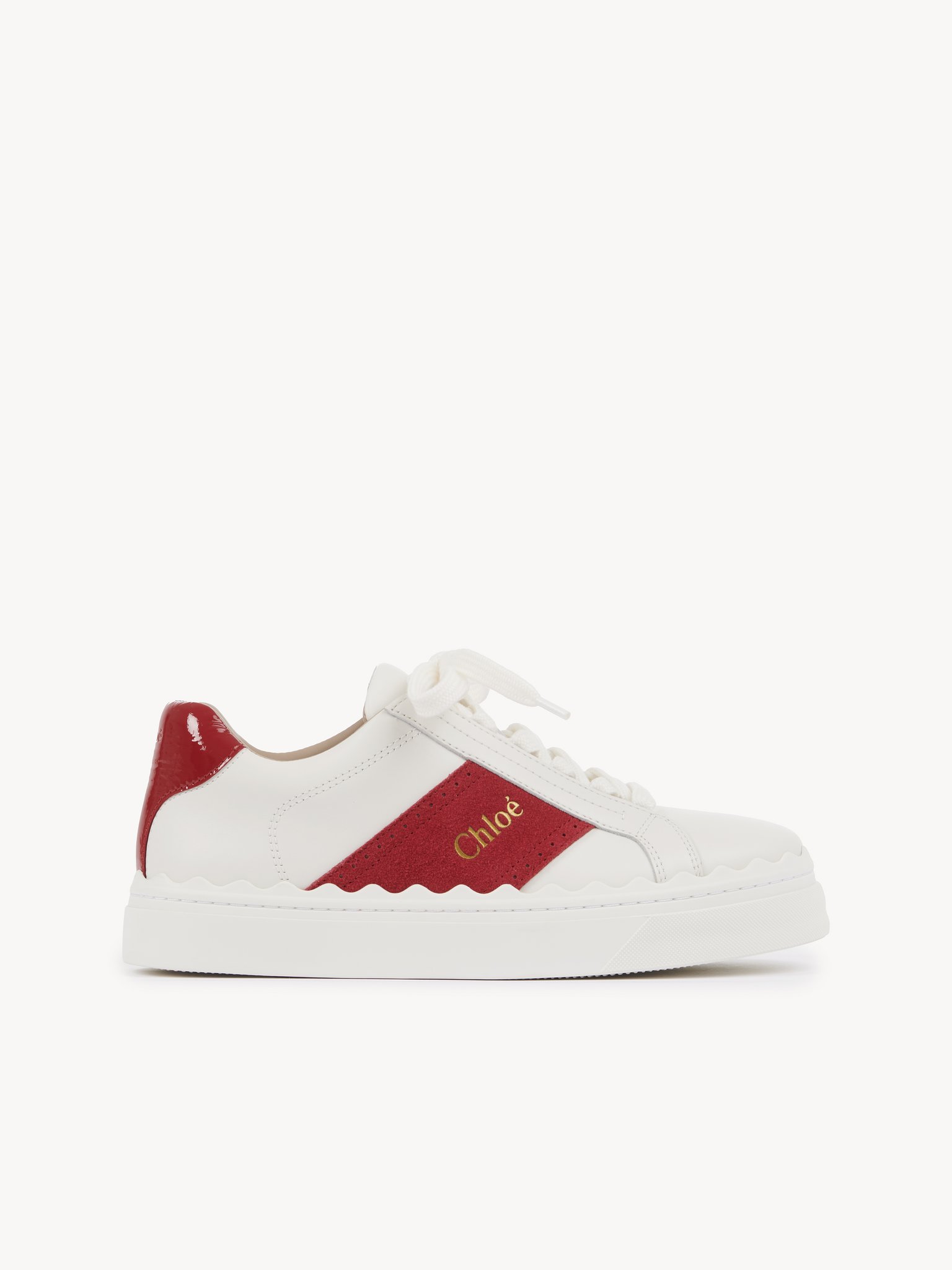 Lauren sneaker Calfskin mix
Blooming Red