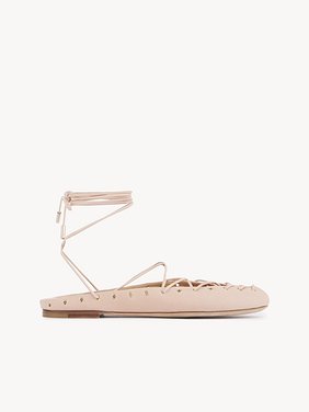 Chloé Ghillies ballerina Suede goatskin
Peachy Pink