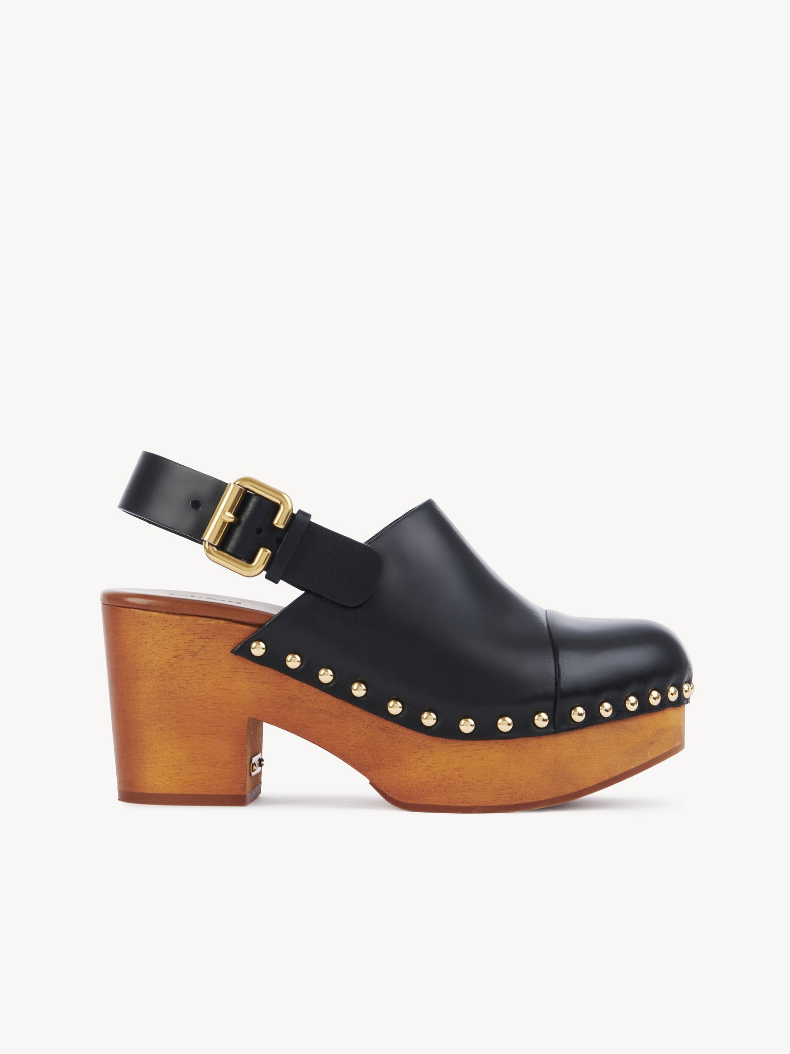 Jeannette wedge clog Shiny calfskin
Black