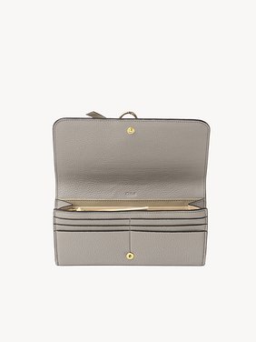 Alphabet wallet with flap in grained leather Grained & shiny calfskin
Cashmere Grey Product detail