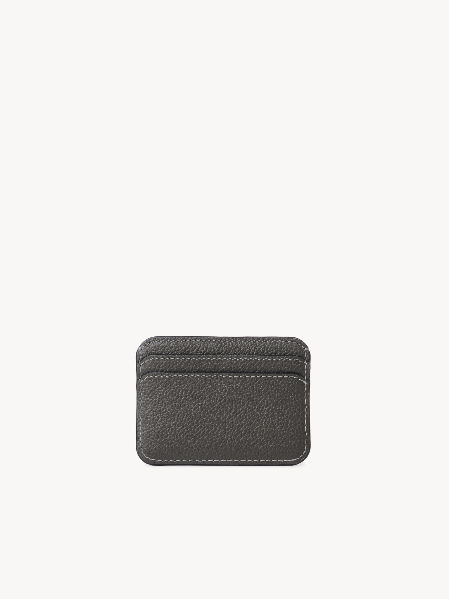 Marcie card holder in grained leather Grained calfskin
Elephant Grey Back view of the product