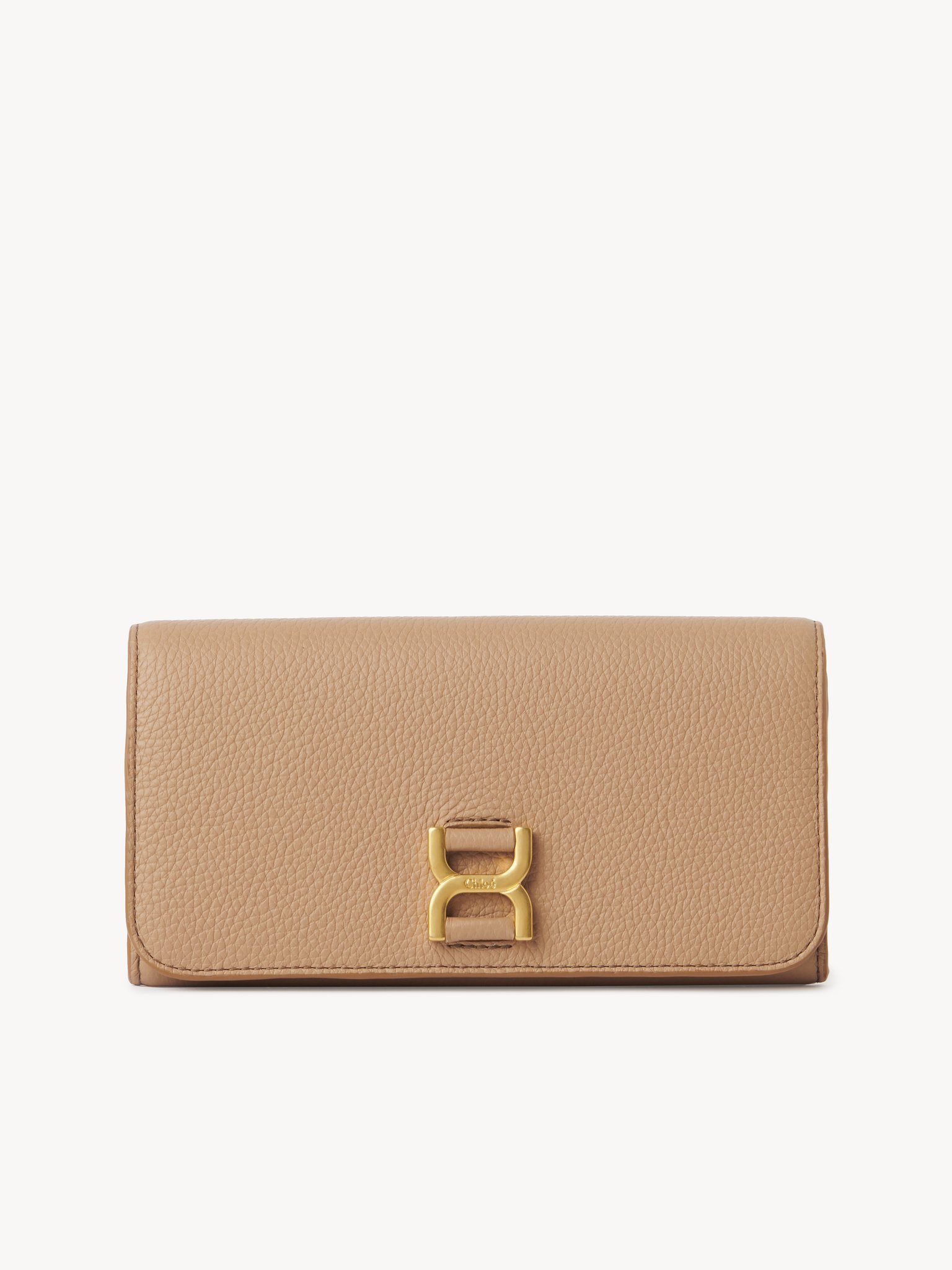 Marcie long wallet with flap in grained leather Grained calfskin
Light Tan