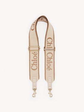 Adjustable strap in canvas Canvas with Chloé logo embroidery
Powder Beige