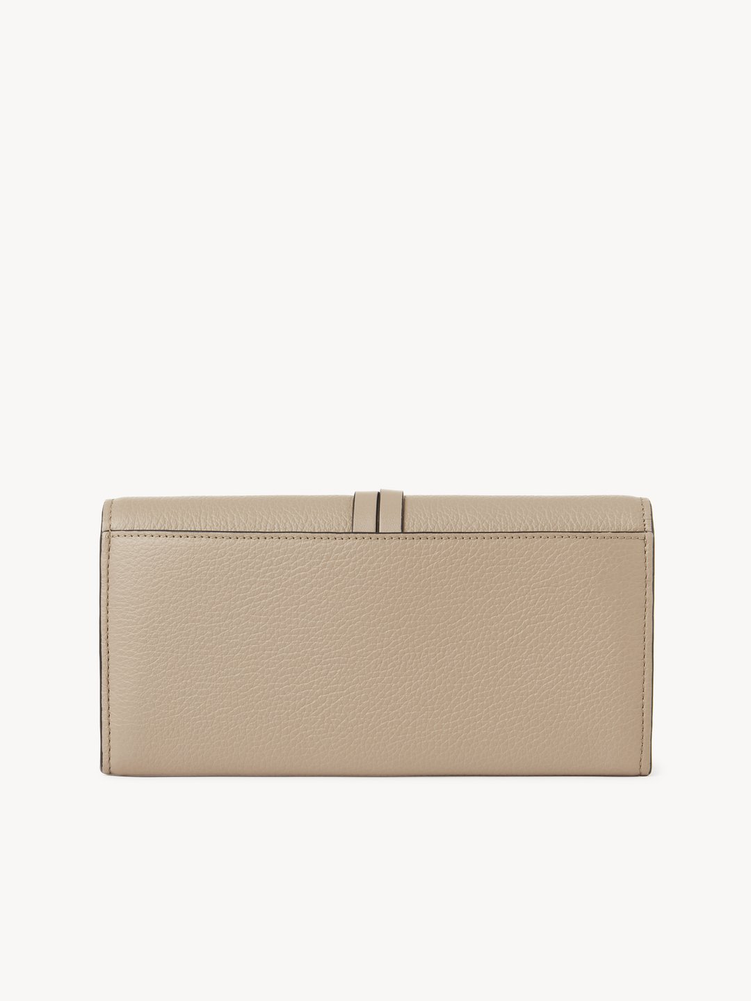 Alphabet wallet with flap in grained leather