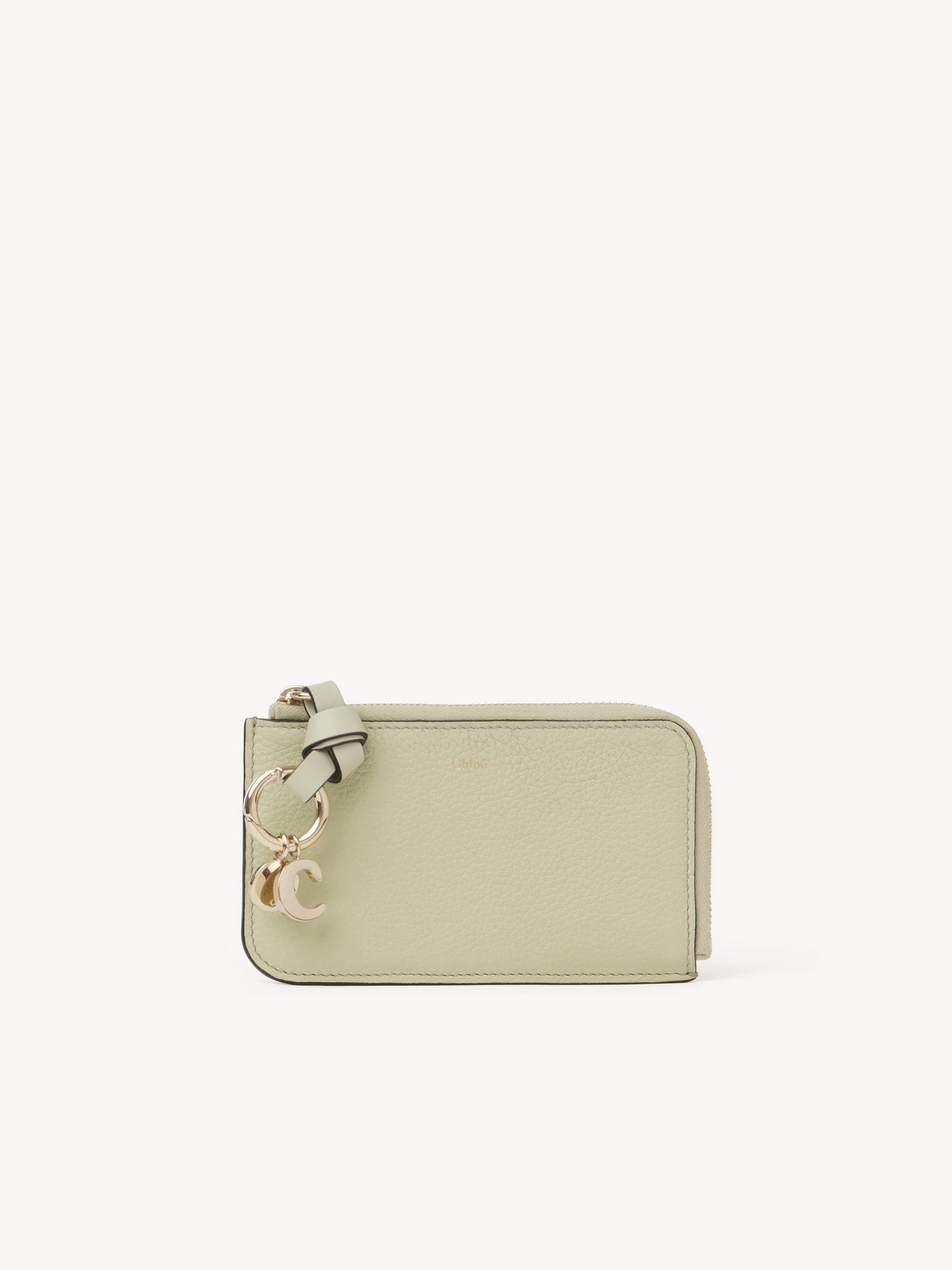 Alphabet wallet in grained leather Grained & shiny calfskin
Light Eucalyptus