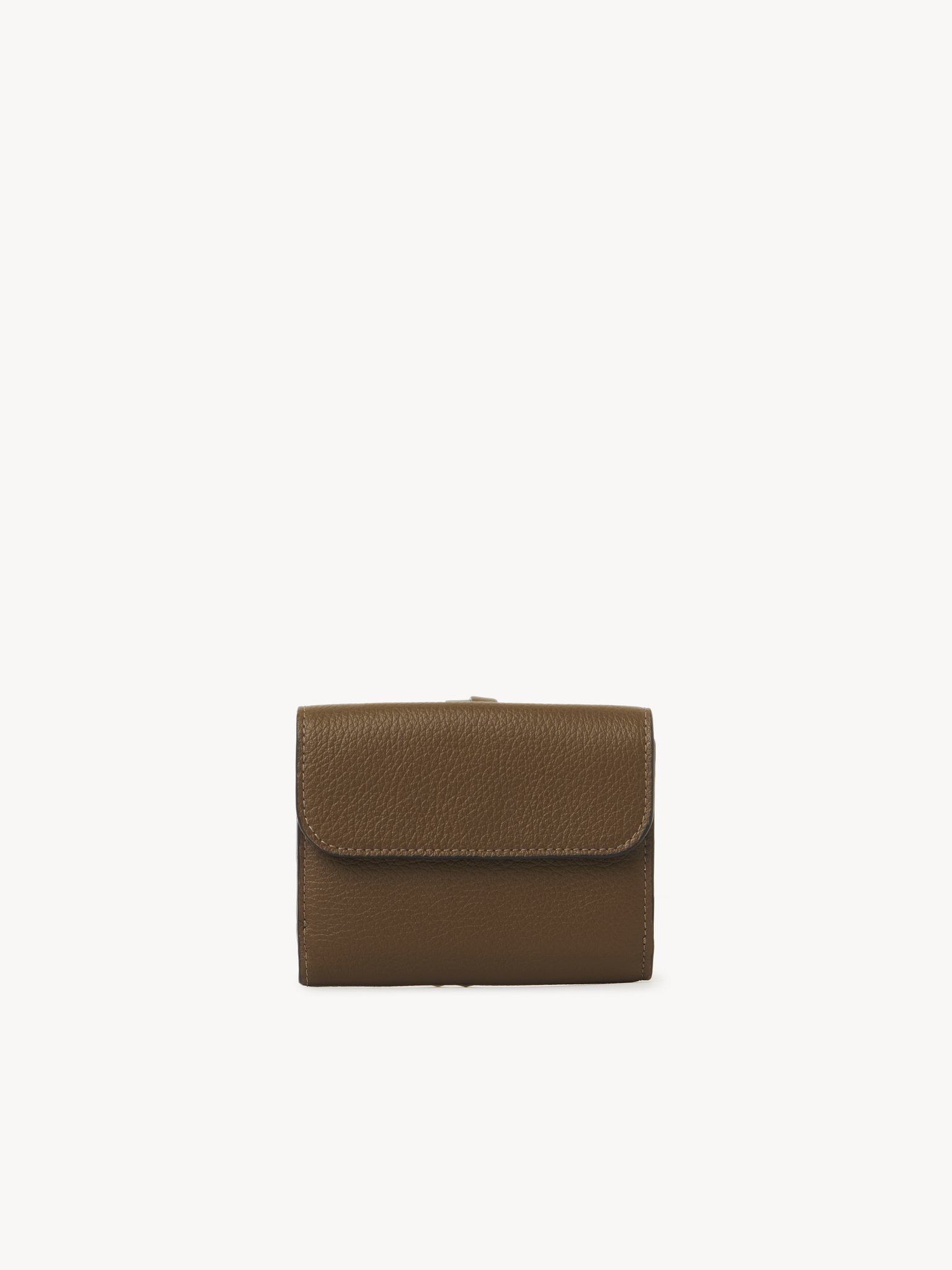 Small Alphabet tri-fold in grained leather Grained & shiny calfskin
Dark Khaki Top view of the product