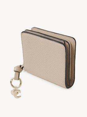 Alphabet compact wallet in grained leather Grained & shiny calfskin
Floral Grey Back view of the product