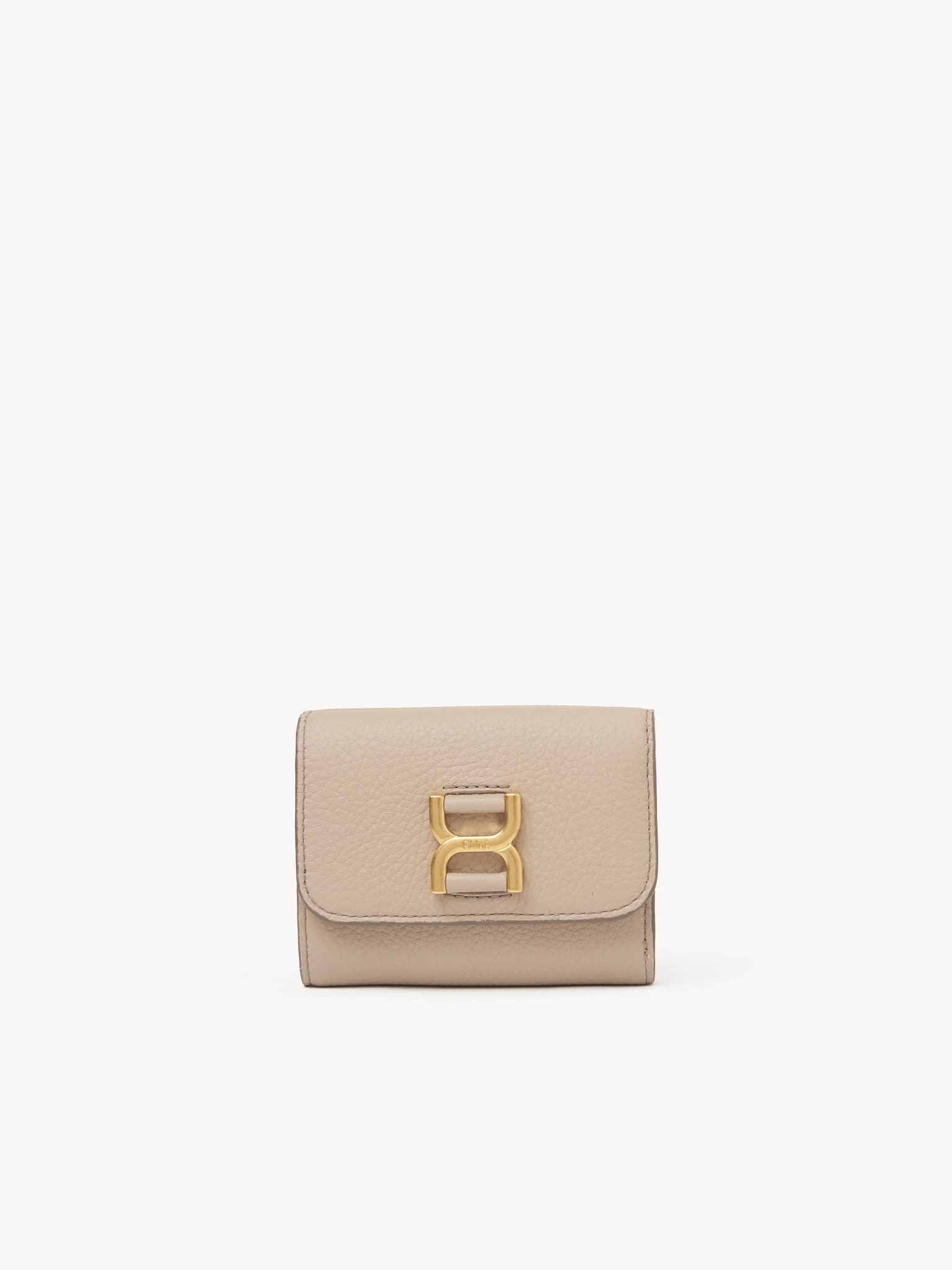 Small Marcie tri-fold in grained leather Grained calfskin
Floral Grey