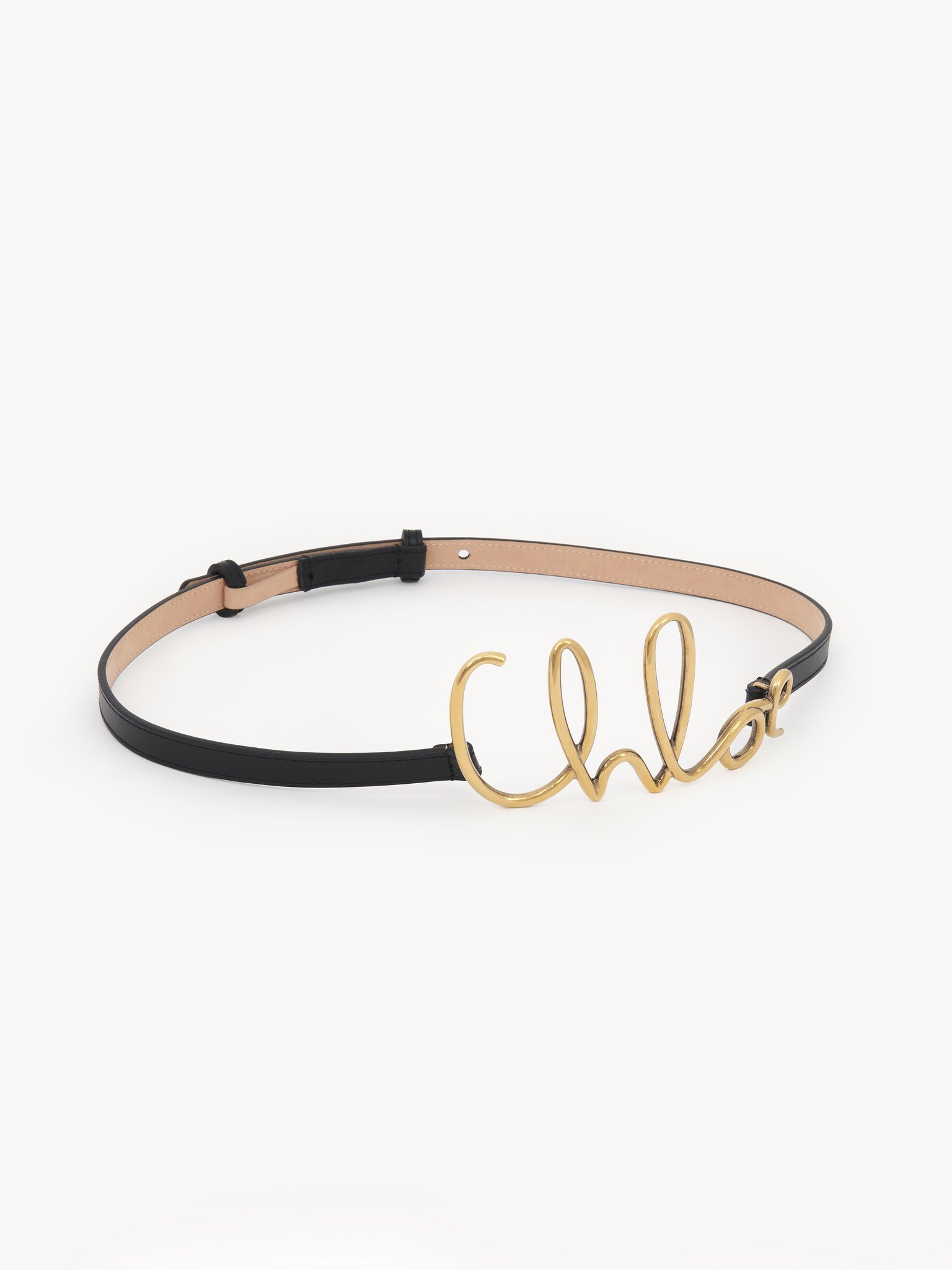 The Chloé Iconic small belt Soft calfskin & brass
Black