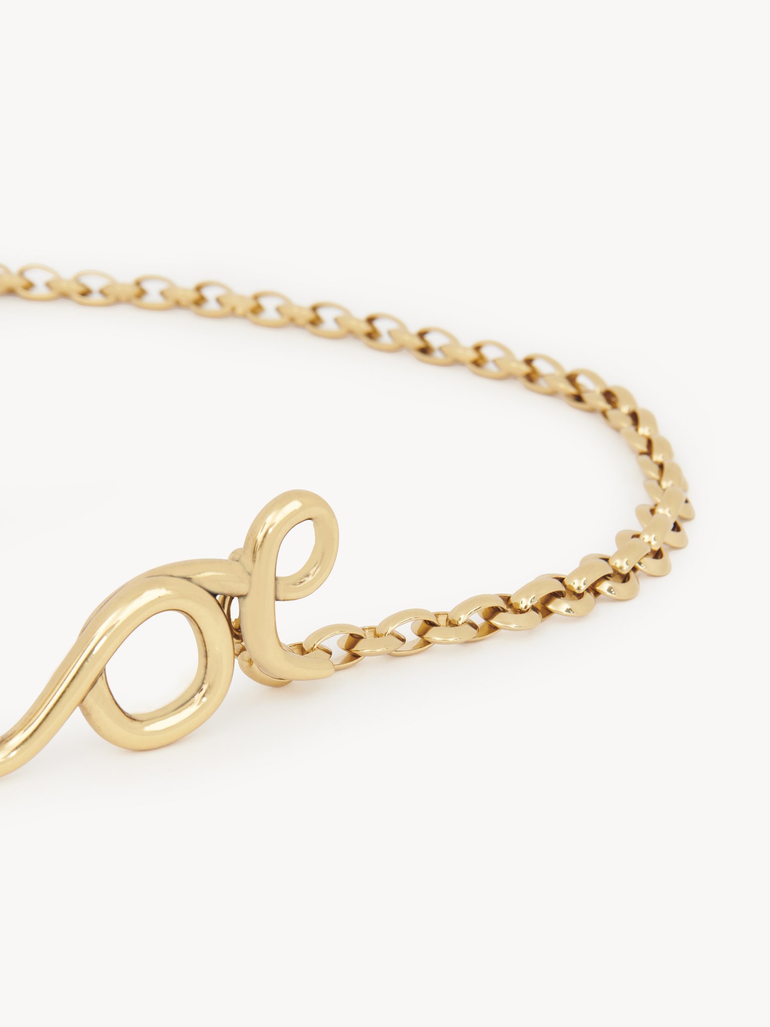 The Chloé Iconic small belt Brass
Vintage Gold Product detail