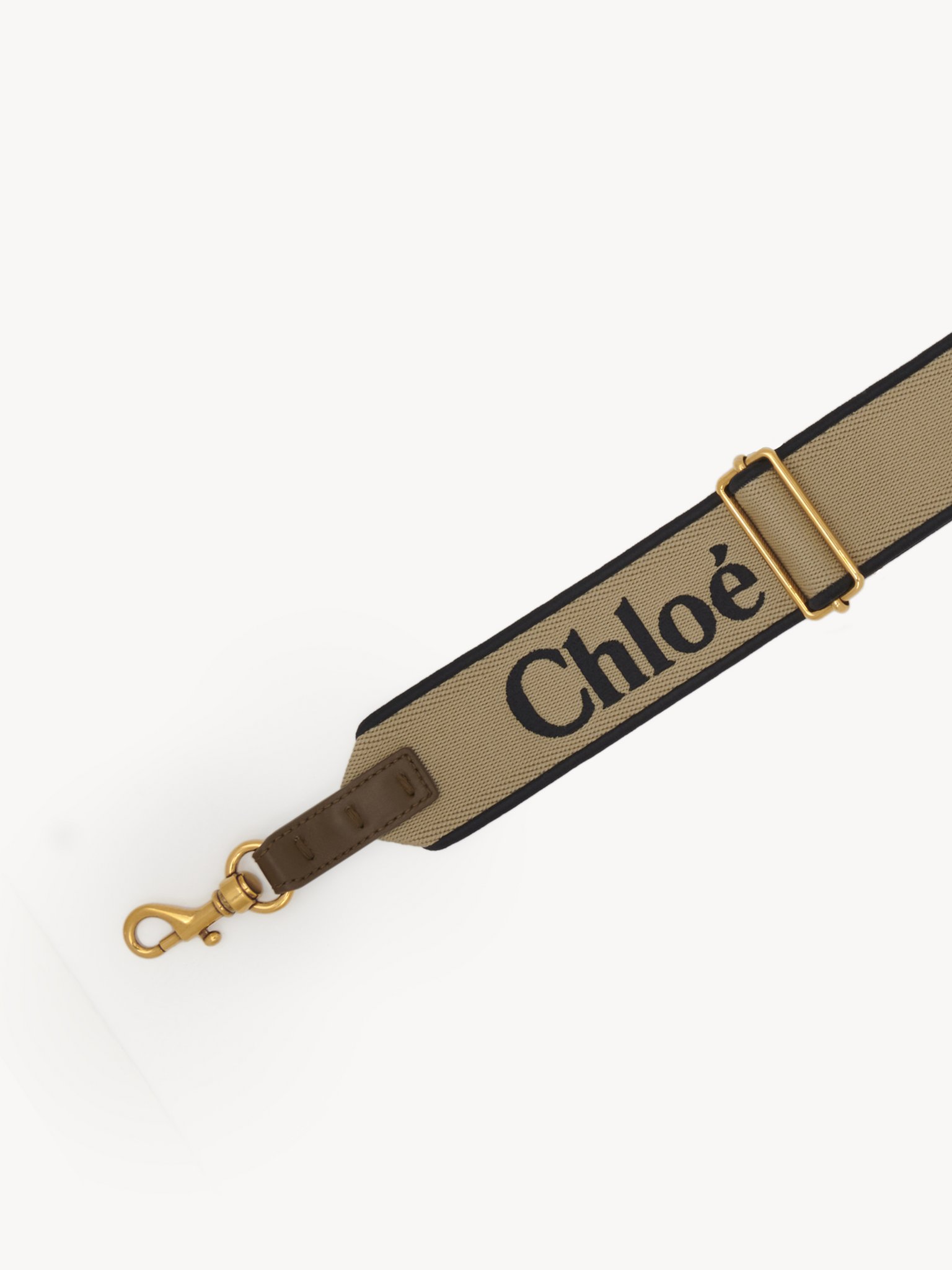 Adjustable strap in canvas Canvas with Chloé logo embroidery
Bronze Brown Product detail