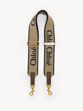 Adjustable strap in canvas Canvas with Chloé logo embroidery
Bronze Brown