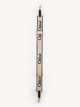 Adjustable strap in canvas Canvas with Chloé logo embroidery
White Black 