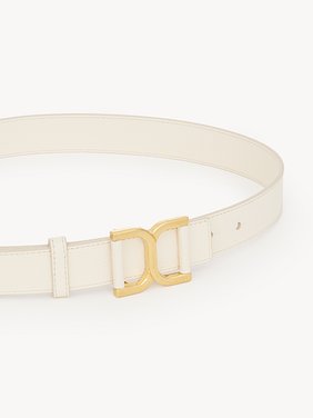 Marcie belt Grained calfskin & brass
Misty Ivory Top view of the product