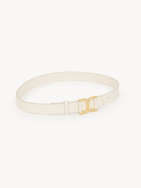 Marcie belt Grained calfskin & brass
Misty Ivory