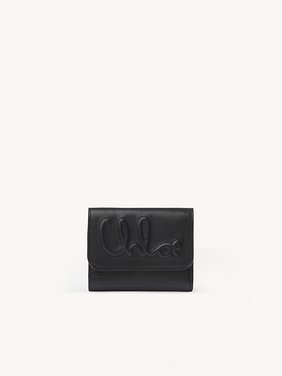 C Chloé small tri-fold in shiny leather Shiny calfskin
Black