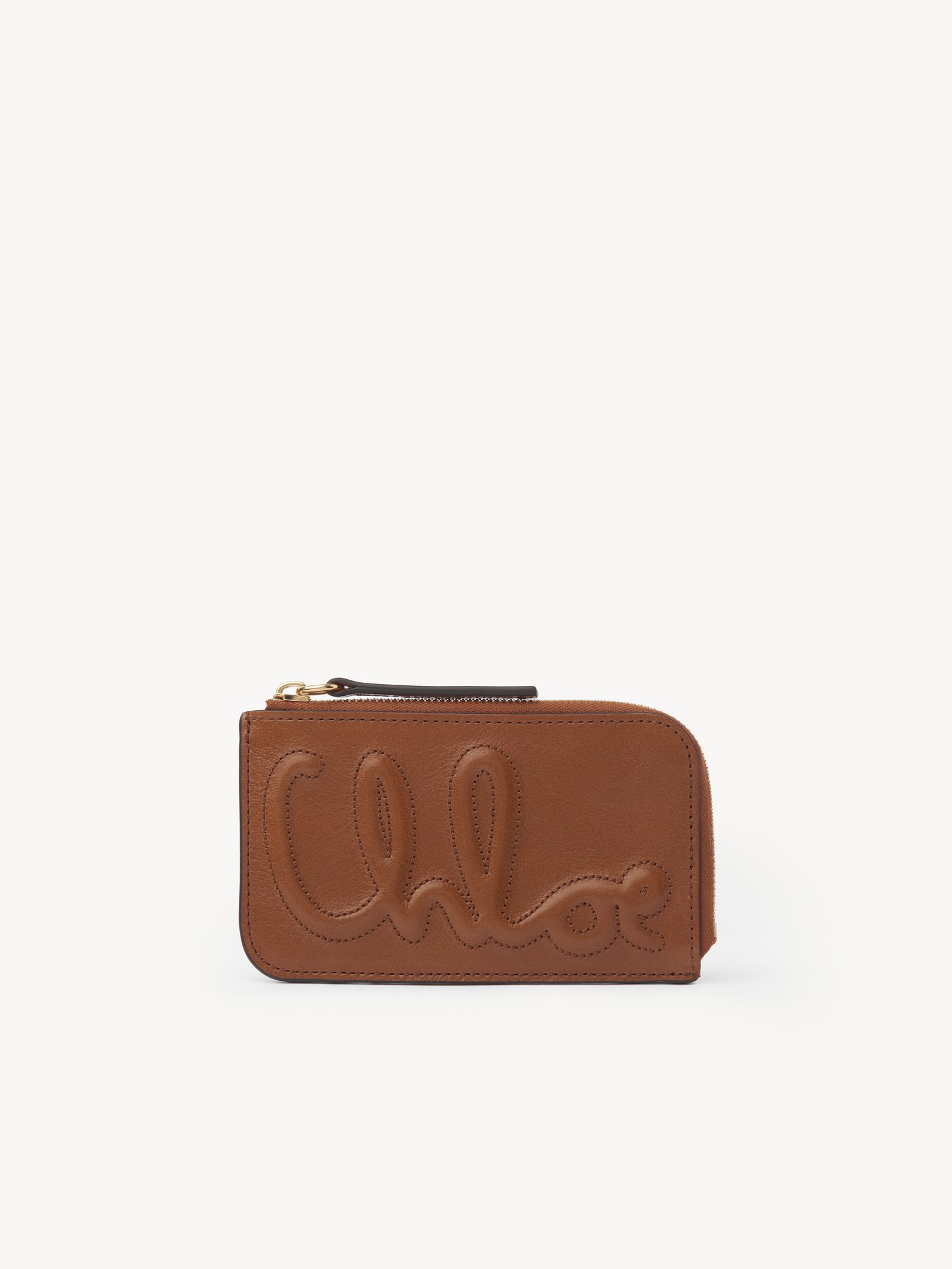 C Chloé small purse with card slots in shiny leather Shiny calfskin
Clay Brown