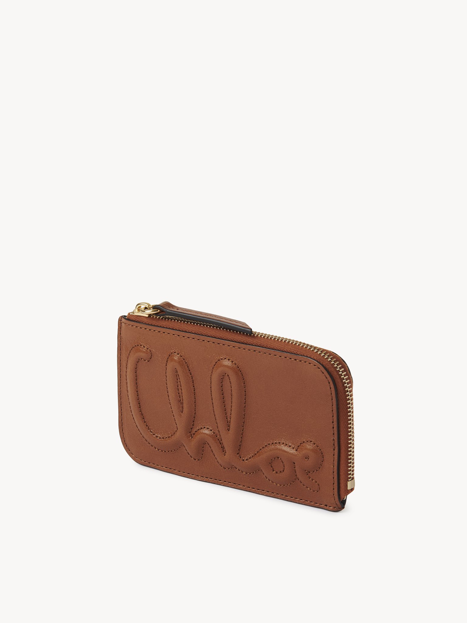 C Chloé small purse with card slots in shiny leather Shiny calfskin
Clay Brown Back view of the product