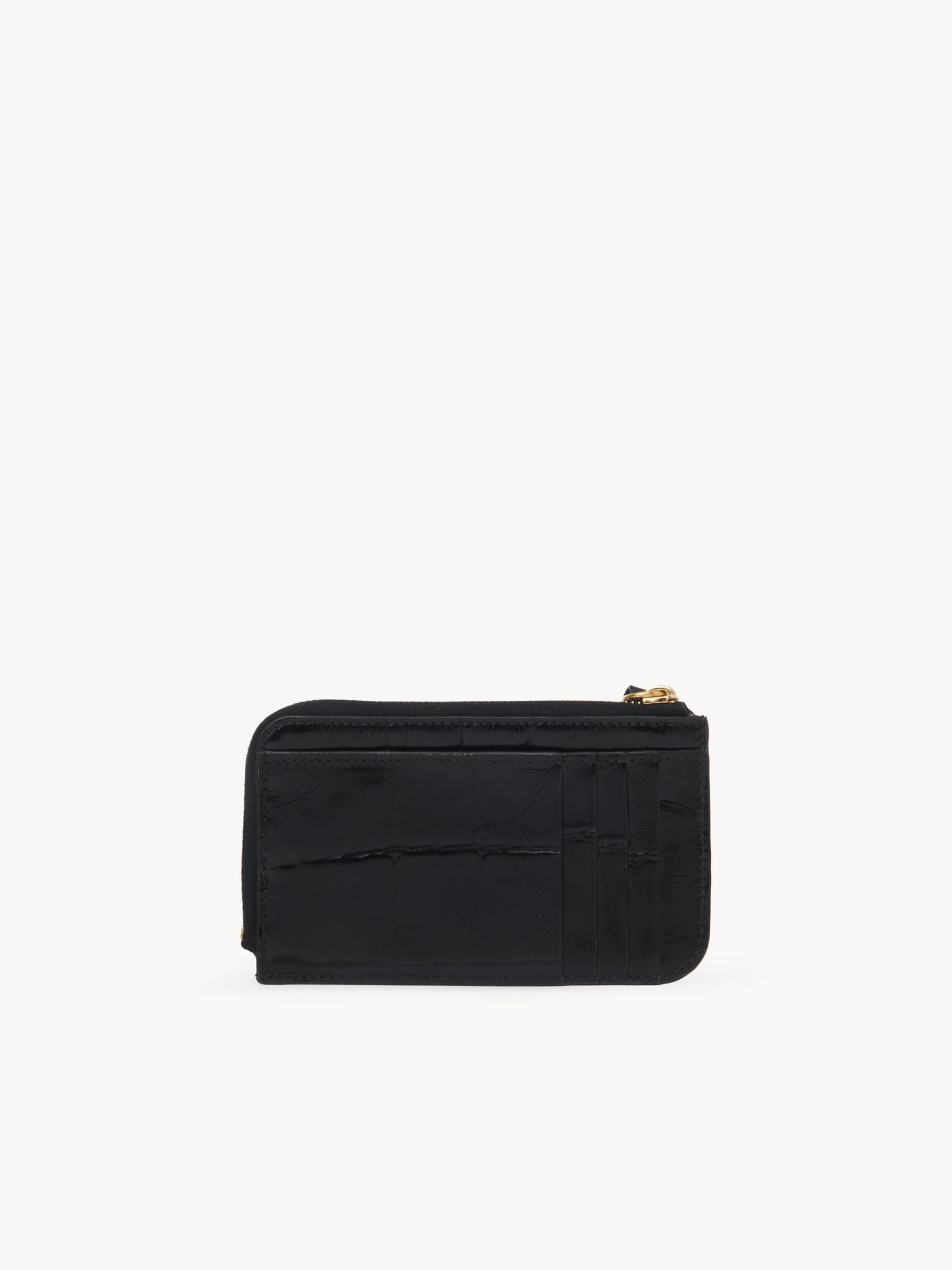 Alphabet wallet in croco-effect leather Croco-effect calfskin
Black Top view of the product