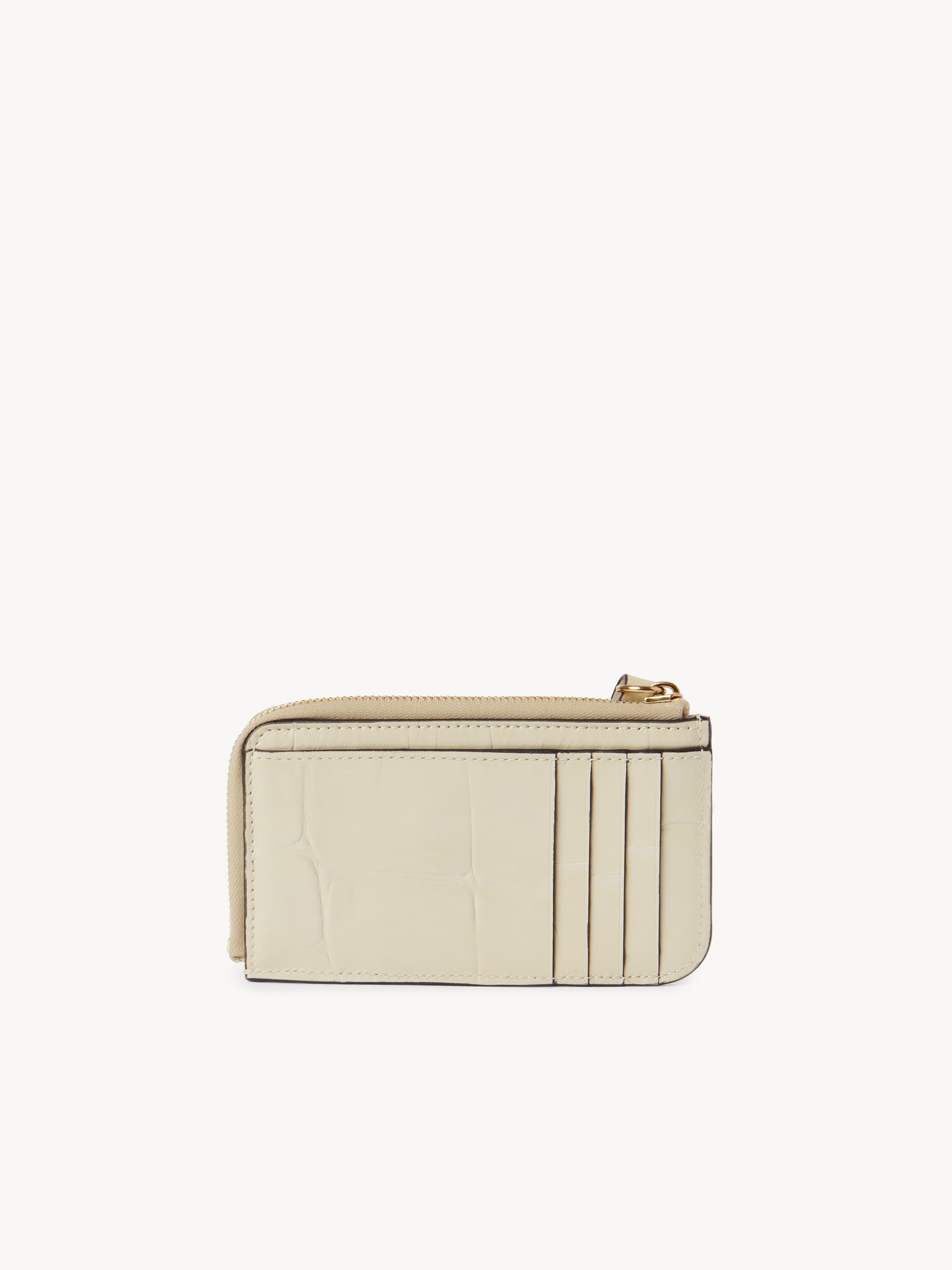 Alphabet wallet in croco-effect leather Croco-effect calfskin
Vegetal Beige Top view of the product