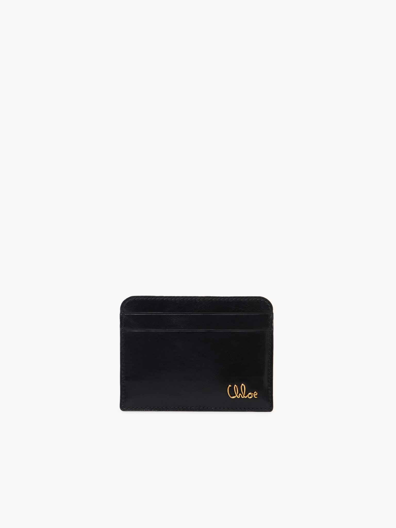 Chloé Iconic card holder in shiny leather Shiny calfskin
Black