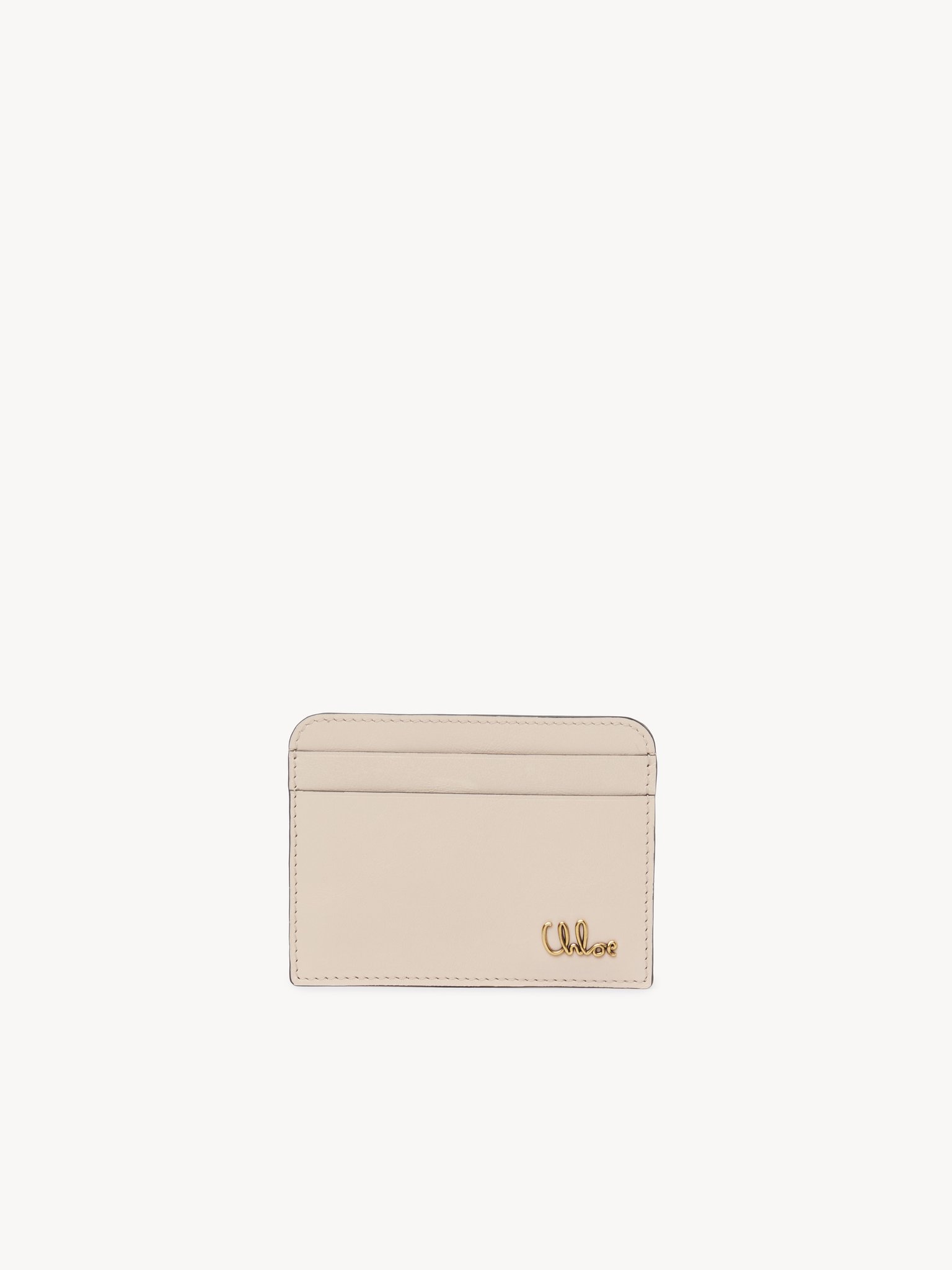 Chloé Iconic card holder in shiny leather Shiny calfskin
Cement Pink