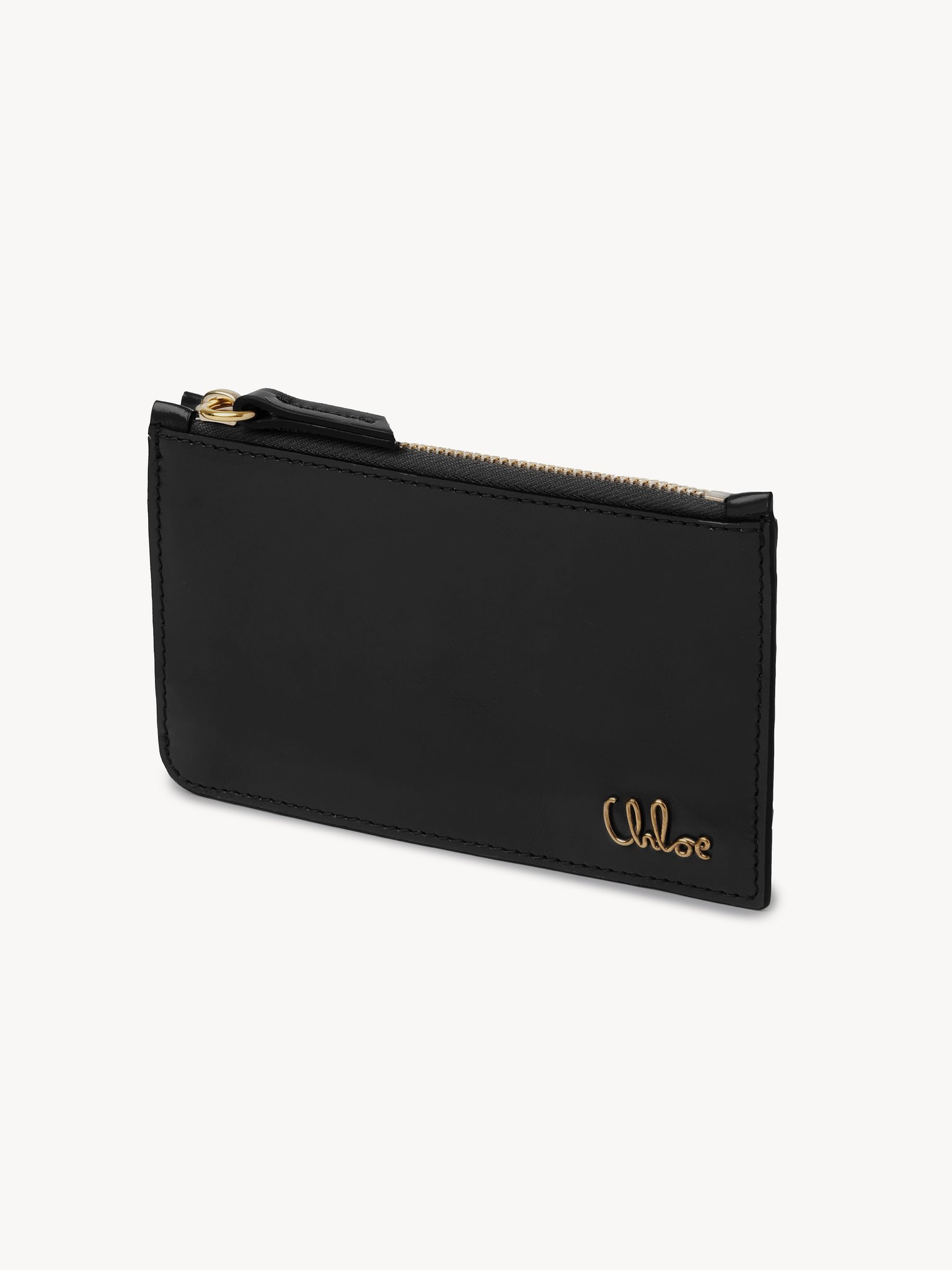 Small Chloé Iconic purse with card slots in shiny leather Shiny calfskin
Black Back view of the product