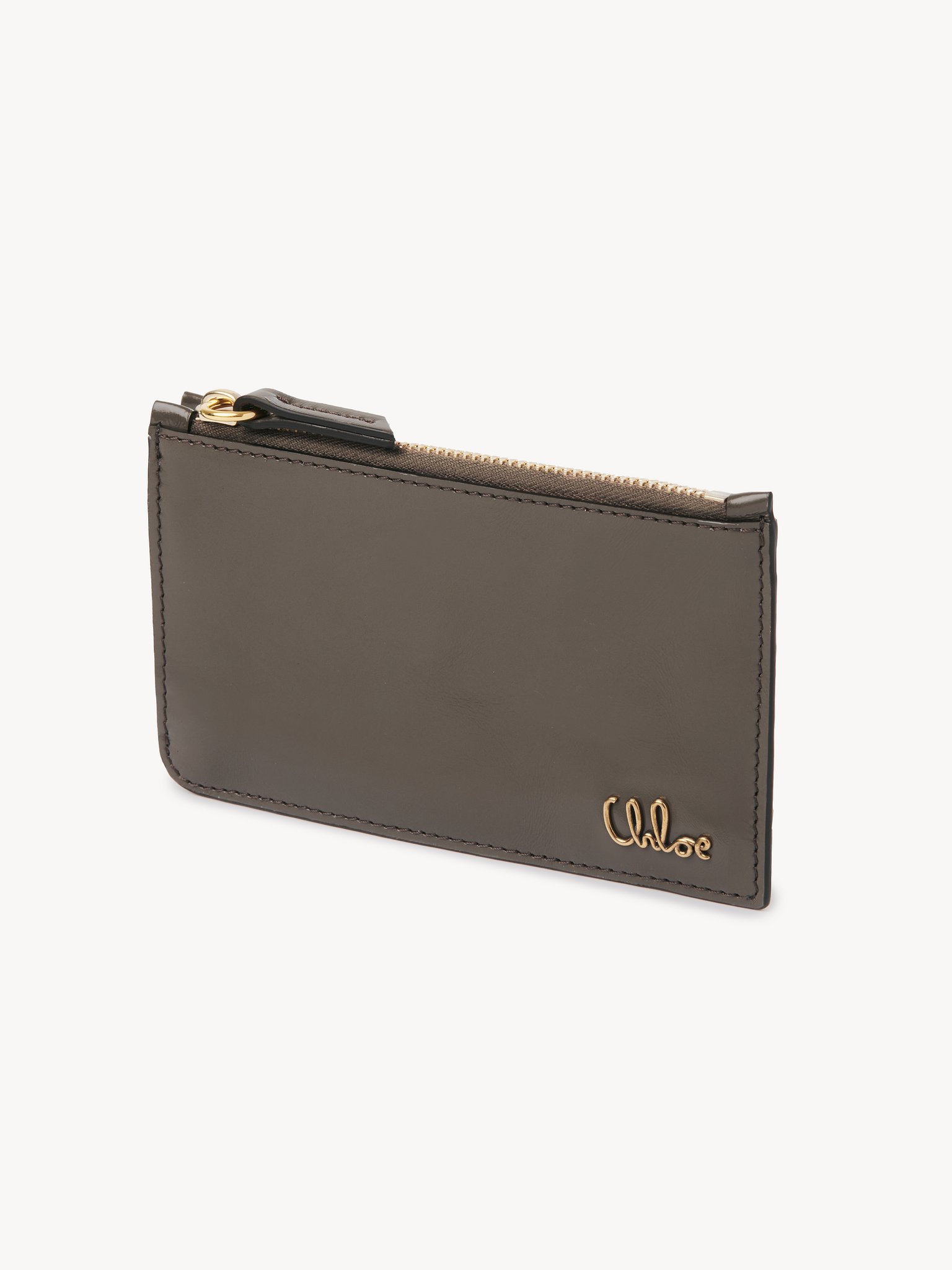 Small Chloé Iconic purse with card slots in shiny leather Shiny calfskin
Flannel Grey Back view of the product