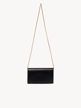 Chloé Iconic flap wallet on chain in shiny leather Shiny calfskin
Black Top view of the product