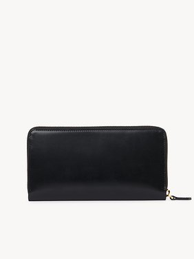 Chloé Iconic zipped long wallet in shiny leather Shiny calfskin
Black Top view of the product