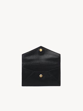 Small Envelope purse with card slots in grained leather Grained goatskin
Black Product detail