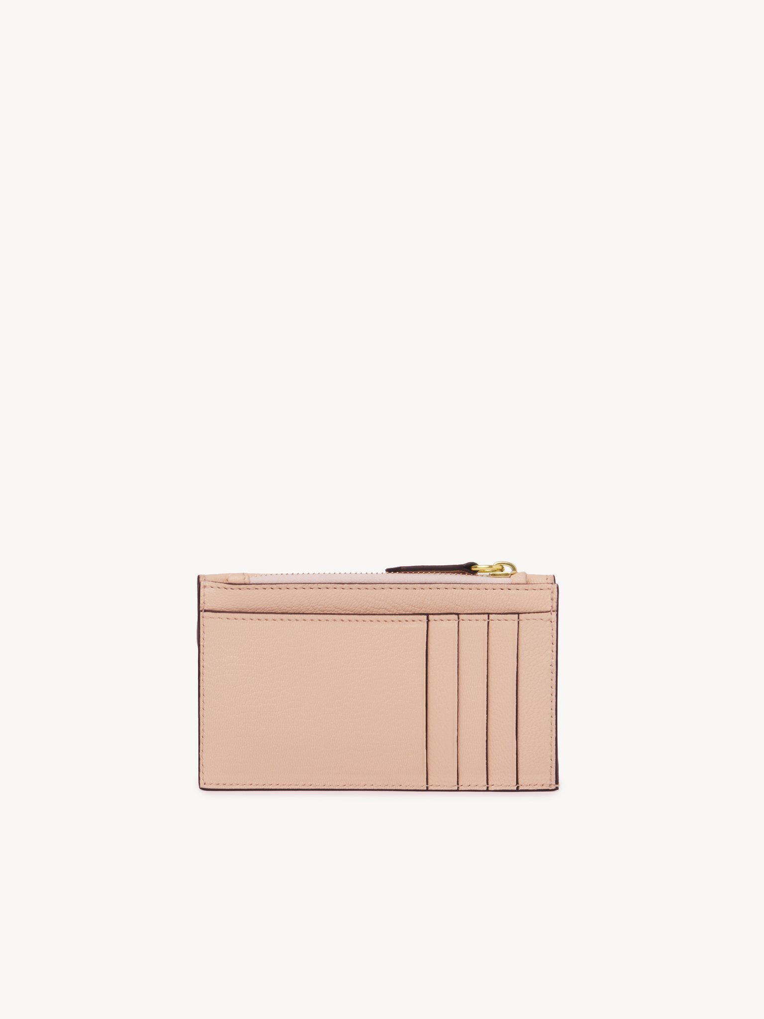 Small Envelope purse with card slots in grained leather Grained goatskin
Blushy Beige Top view of the product