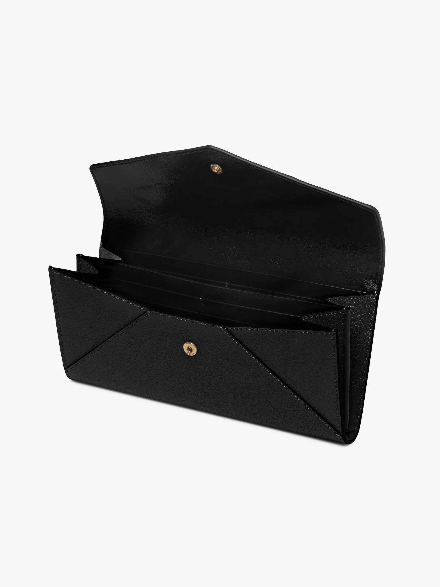 Envelope long wallet with flap in grained leather Grained goatskin
Black Product detail