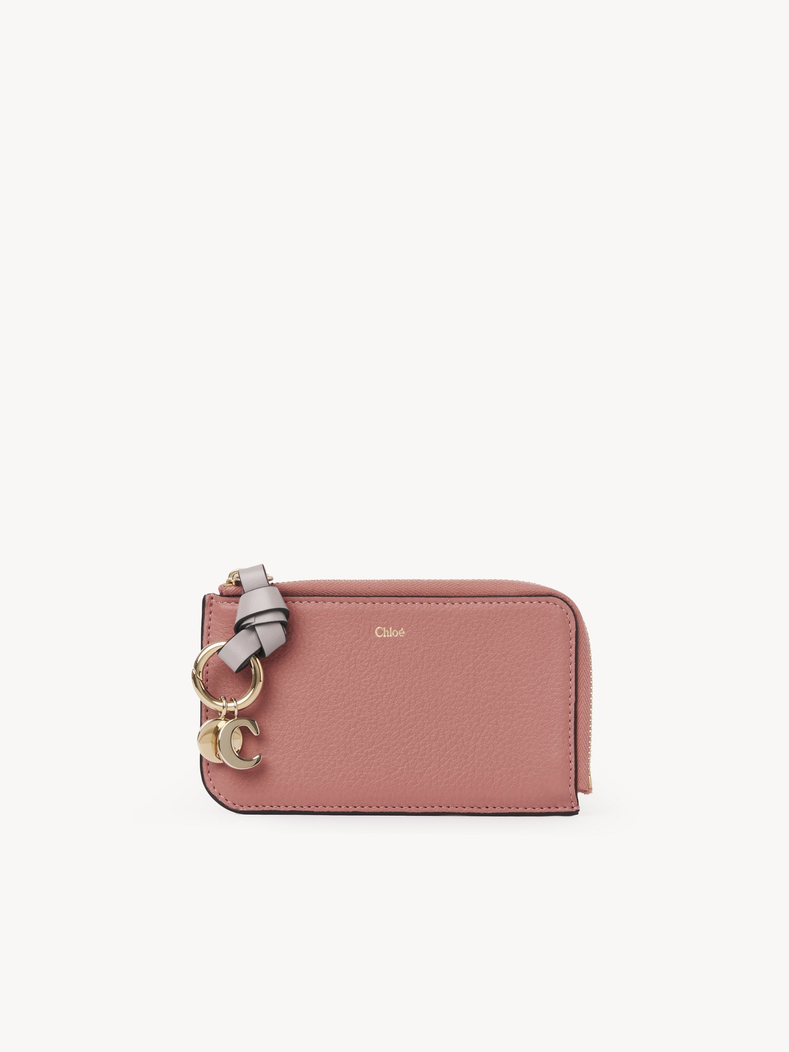 Alphabet purse in grained leather Grained & shiny calfskin
Pink - Grey