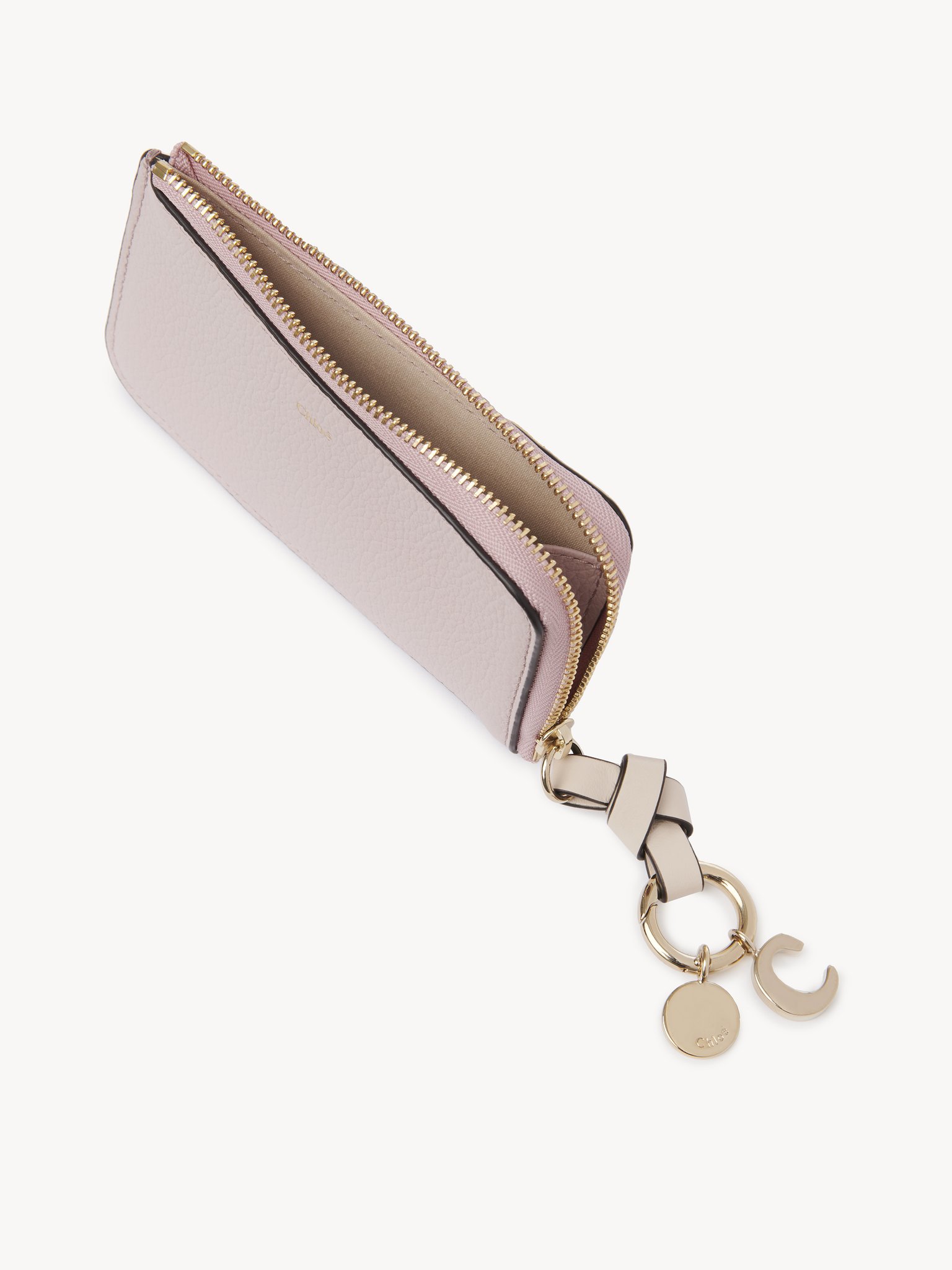 Alphabet purse in grained leather Grained & shiny calfskin
Pink - Beige Product detail