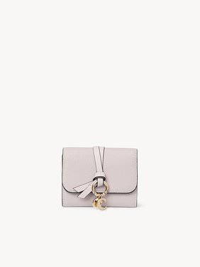 Small Alphabet tri-fold in grained leather Grained & shiny calfskin
Pink - Beige